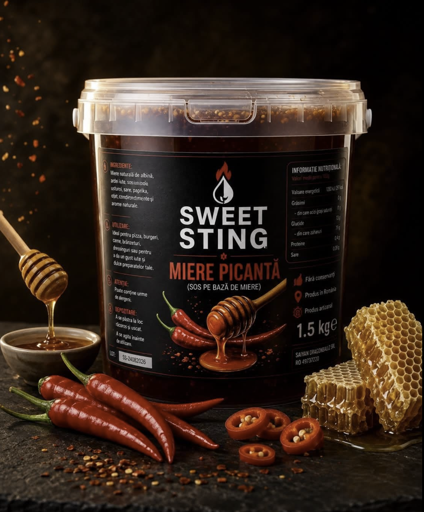 Sos artizanal Miere Picantă Sweet Sting